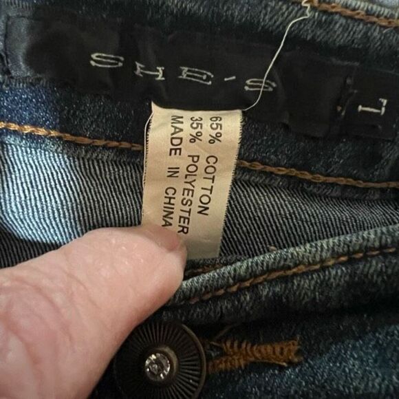 RARE Vintage She’s embellished and hand beaded women’s Bell Bottom Jeans L RUNS - Picture 7 of 7